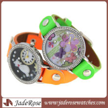 Elegante mini reloj de tacones altos 3D Corea con cristal decorativo